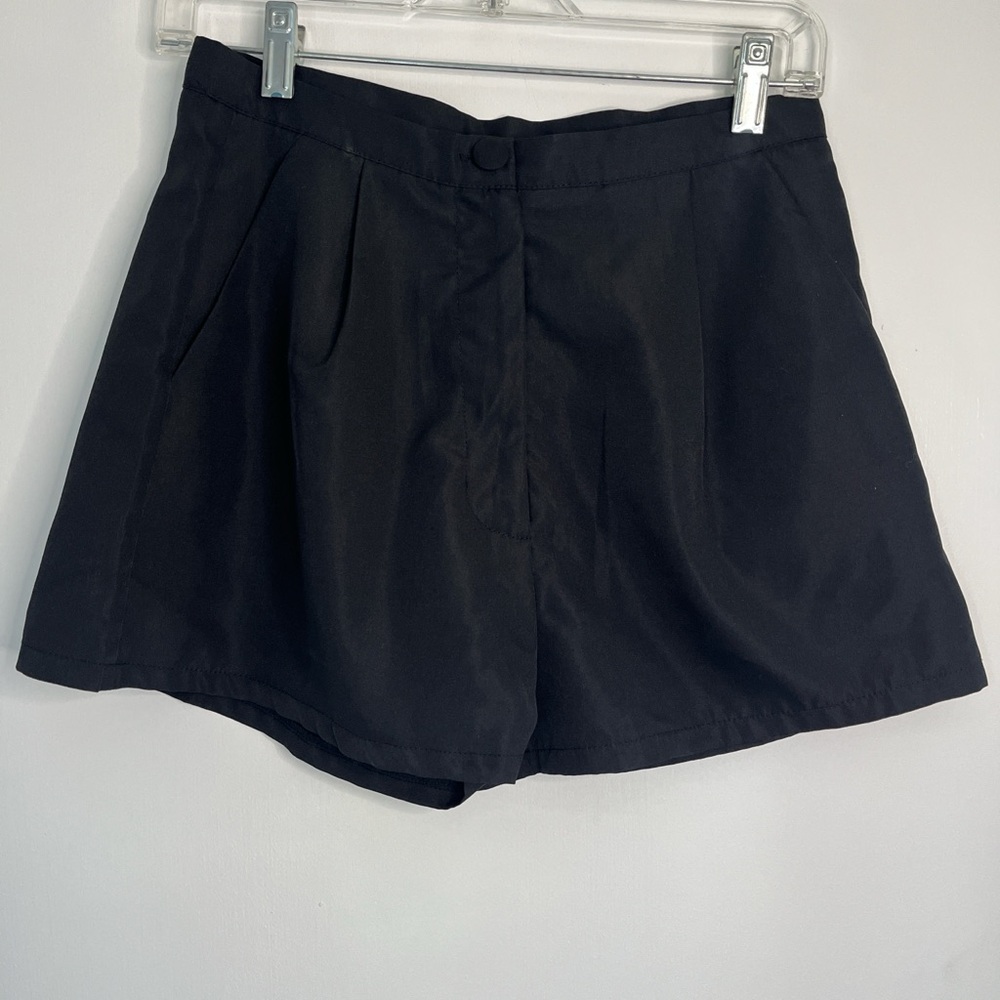 Elegant Black High Waist Women's Shorts